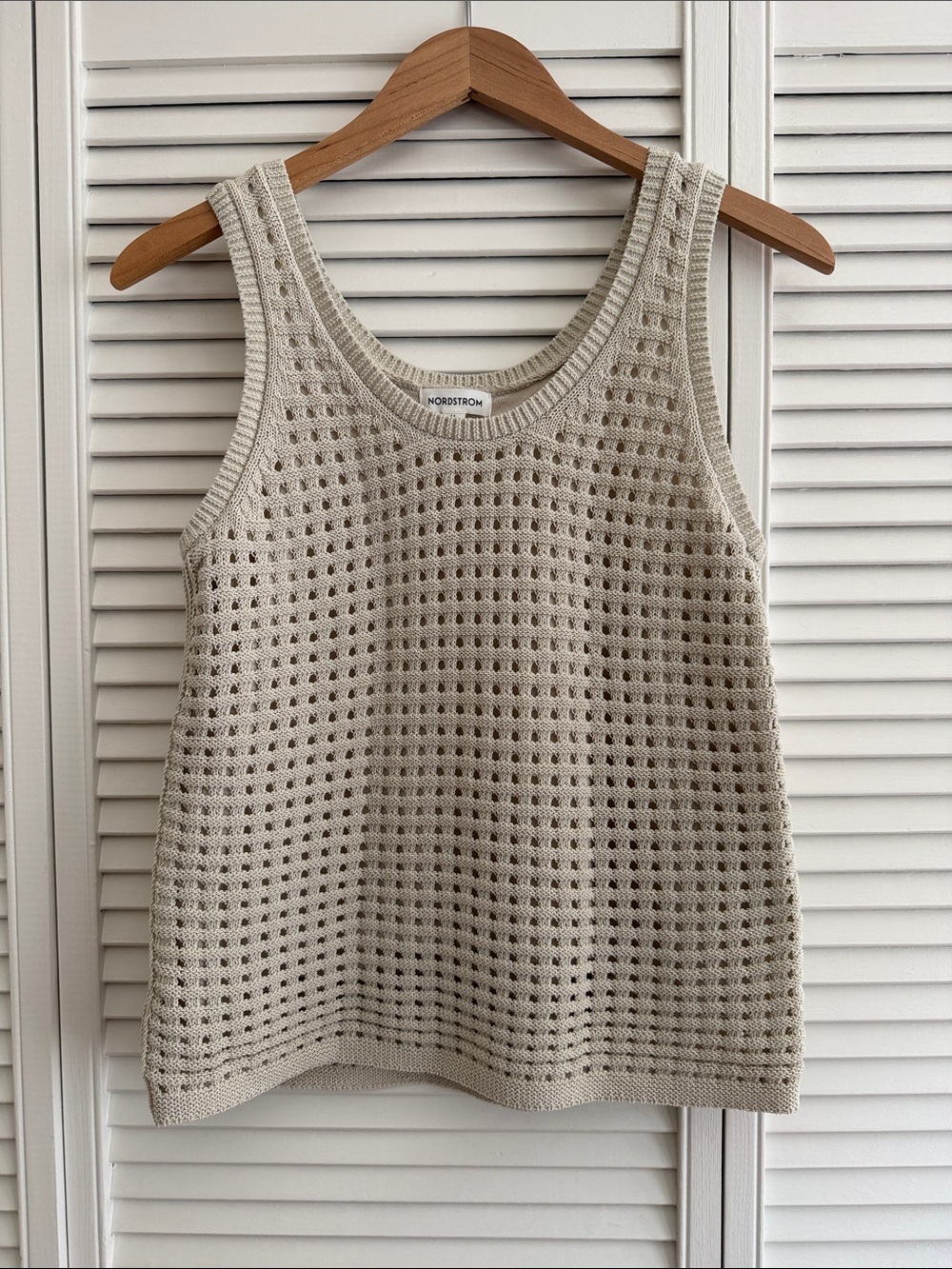 Nordstrom Ivory Crochet Tank Top